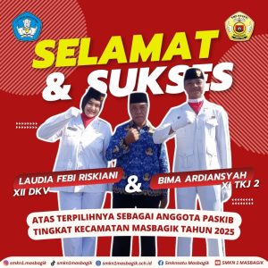 Siswa SMKN 1 Masbagik menjadi Anggota Paskibra Tingkat Kecamatan Masbagik